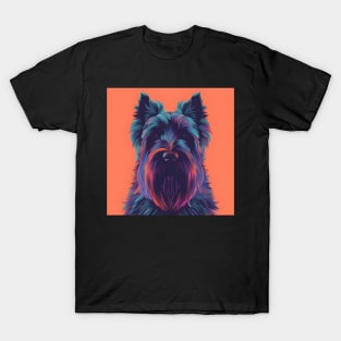 70s Bouvier des Flandres Vibes: Pastel Pup Parade T-Shirt